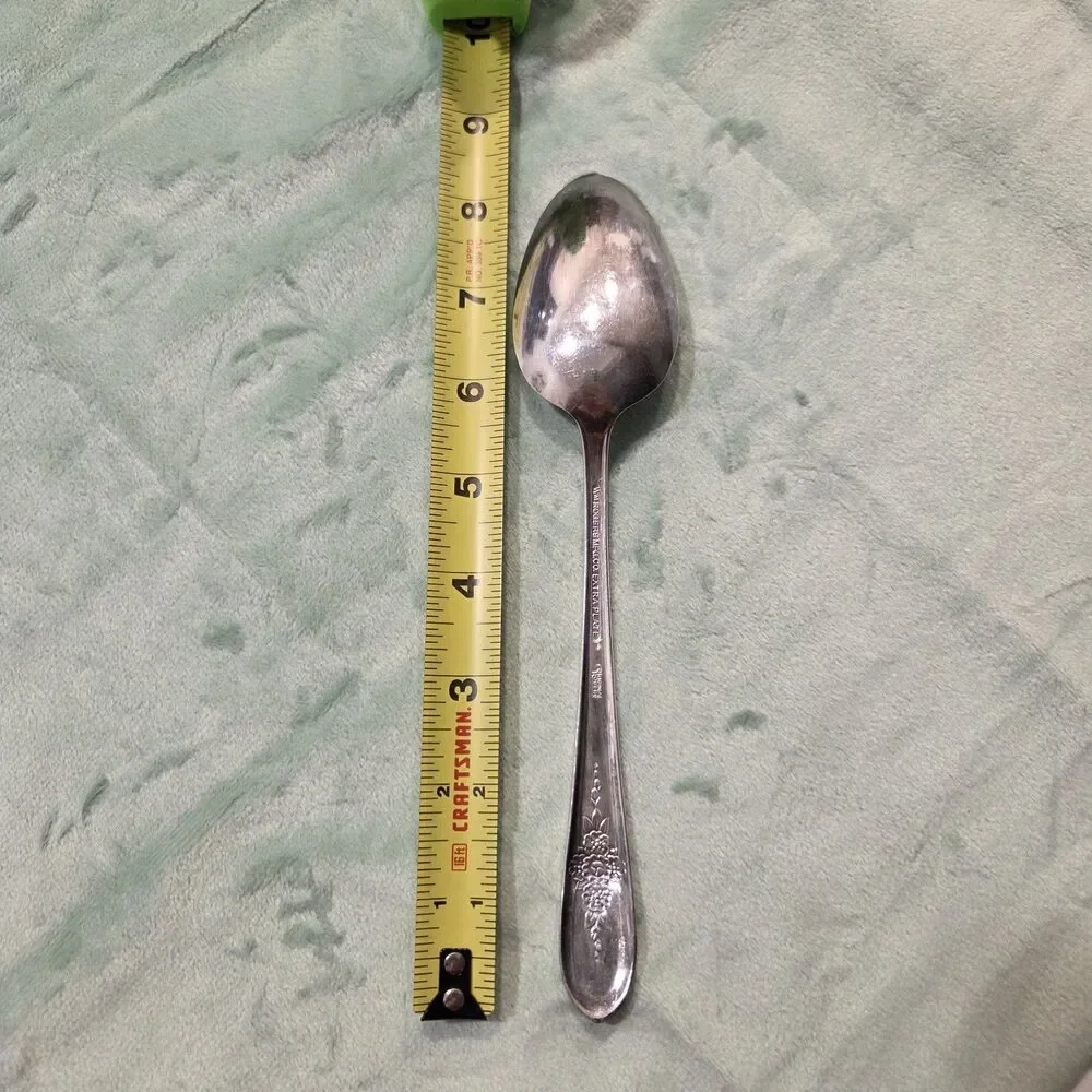 Vintage Wm Rogers Extra Plate Serving Spoon & Serving Fork Triumph Pattern 1941